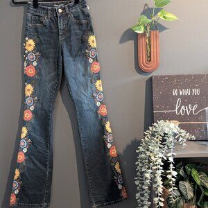 Ashley Madison Embroidered Jeans - Boho Size 00 / 23